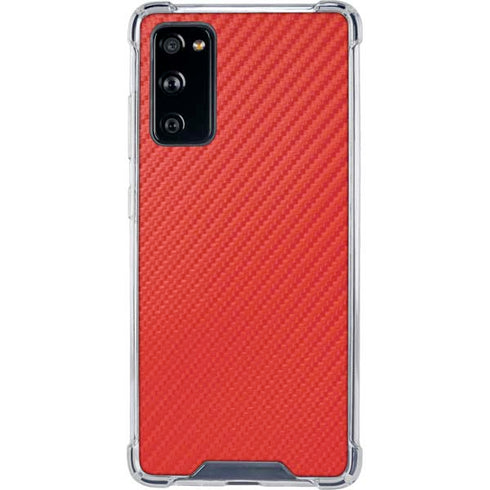 Red Carbon Fiber Specialty Material Galaxy S20 FE Clear Case